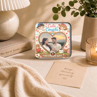 Personalized Musical Fridge Magnet Gift for Couples Custom Photo & Music Player Music Box Fridge Magnet